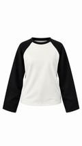 Siyah Kollu Raglan Tişört