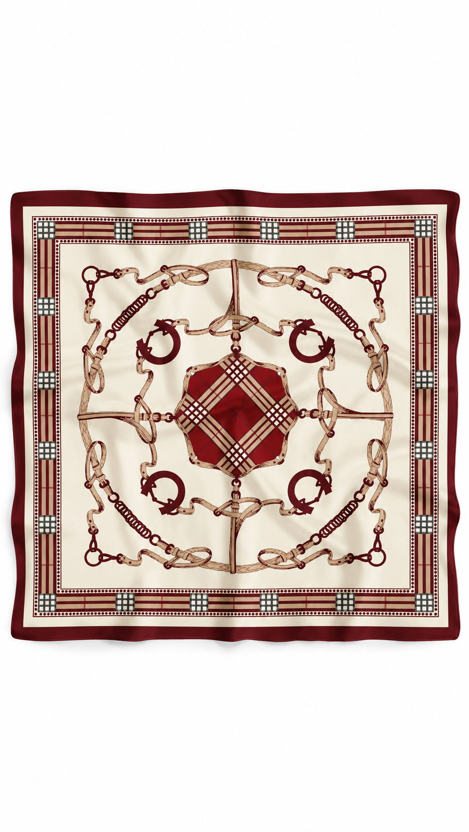 Bordoberry İpek Şal