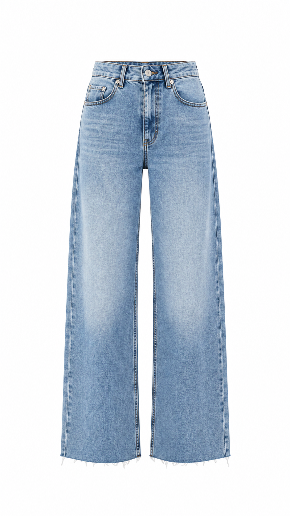 Yüksek Bel Düz Paça Jean