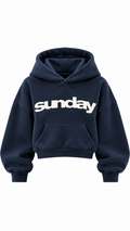 İndigo Kapüşonlu Sweatshirt