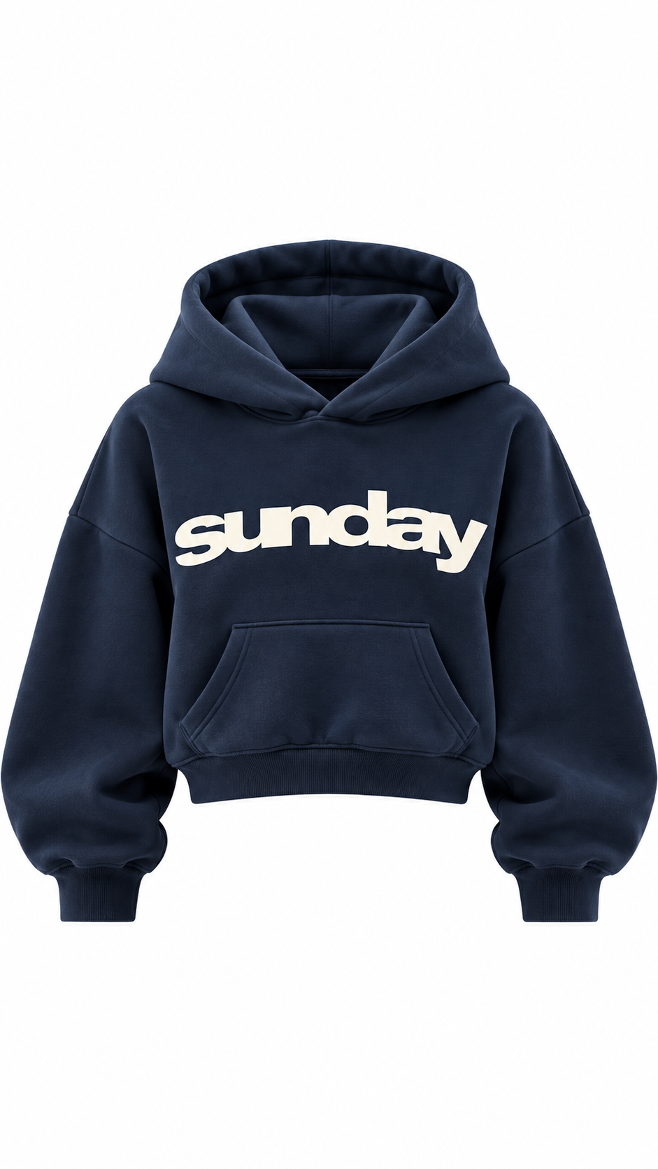 İndigo Kapüşonlu Sweatshirt