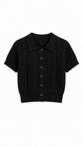 Polo Yaka Crop Hırka