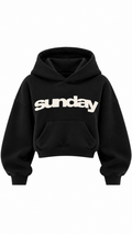 Siyah Kapüşonlu Sweatshirt