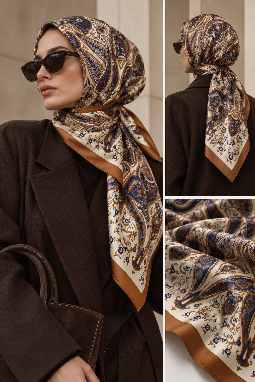 Paisley Desenli İpek Eşarp
