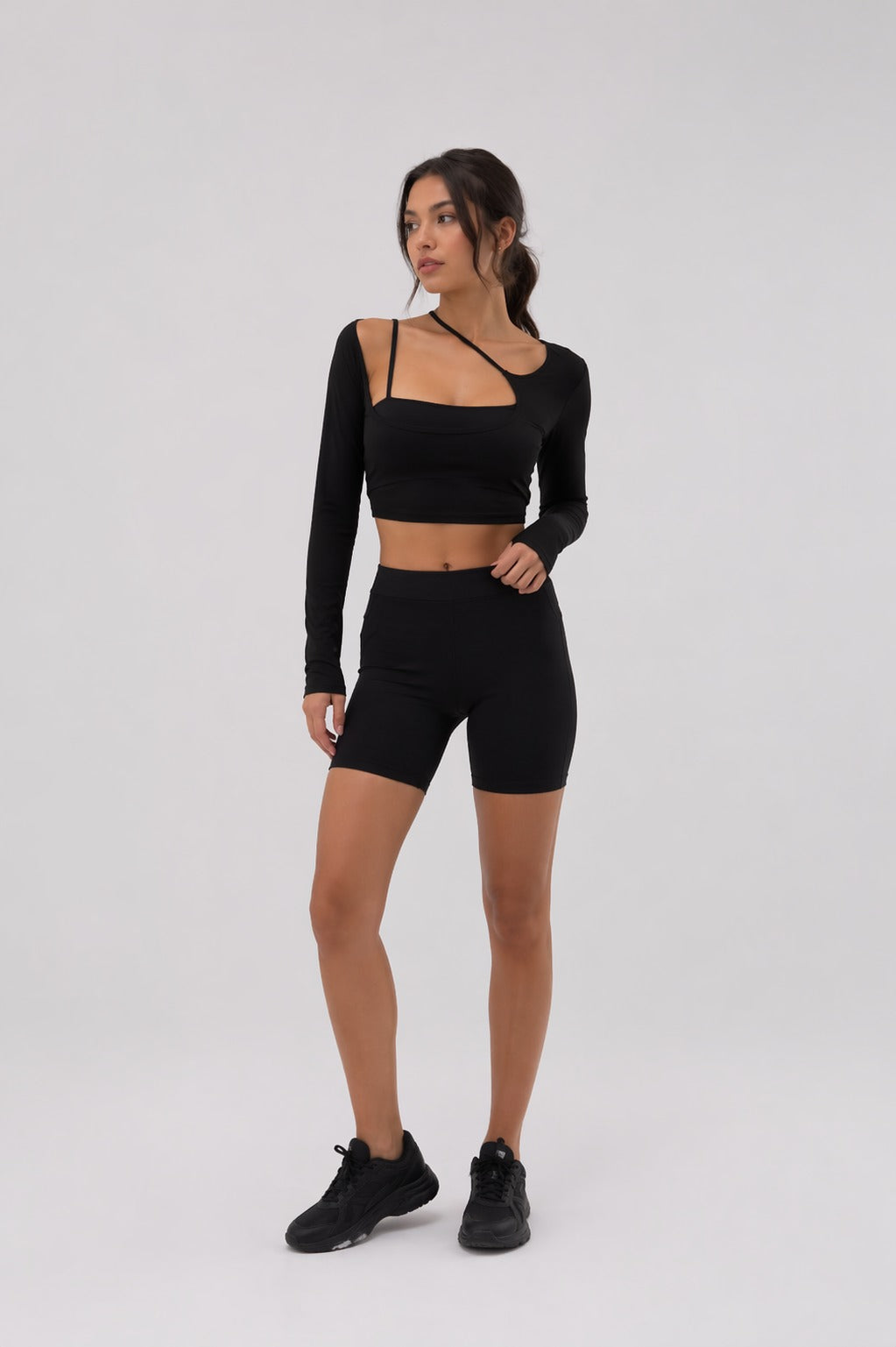 Cep Detay Biker Şort