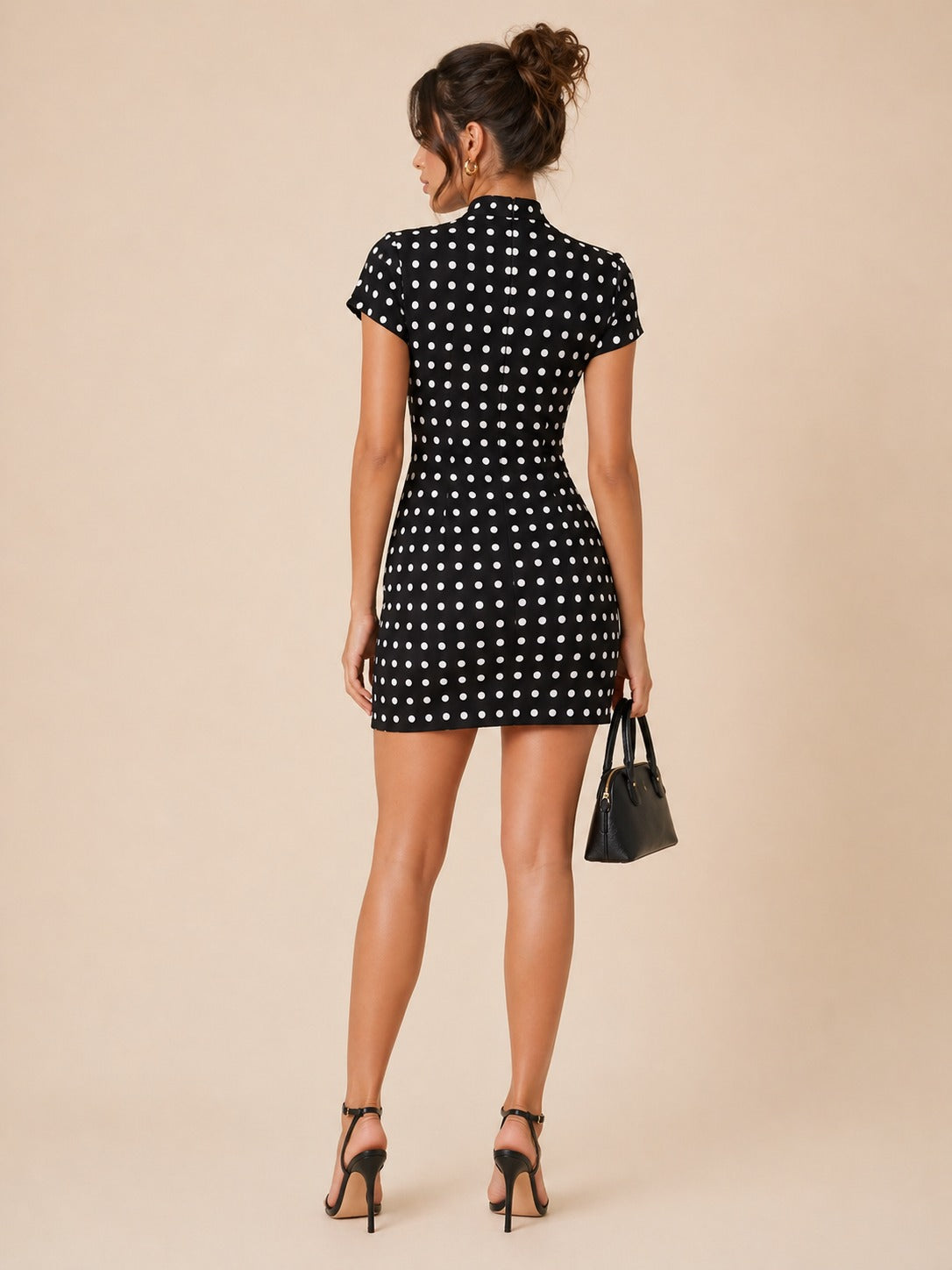 Puantiyeli Mini Fit & Düz Elbise