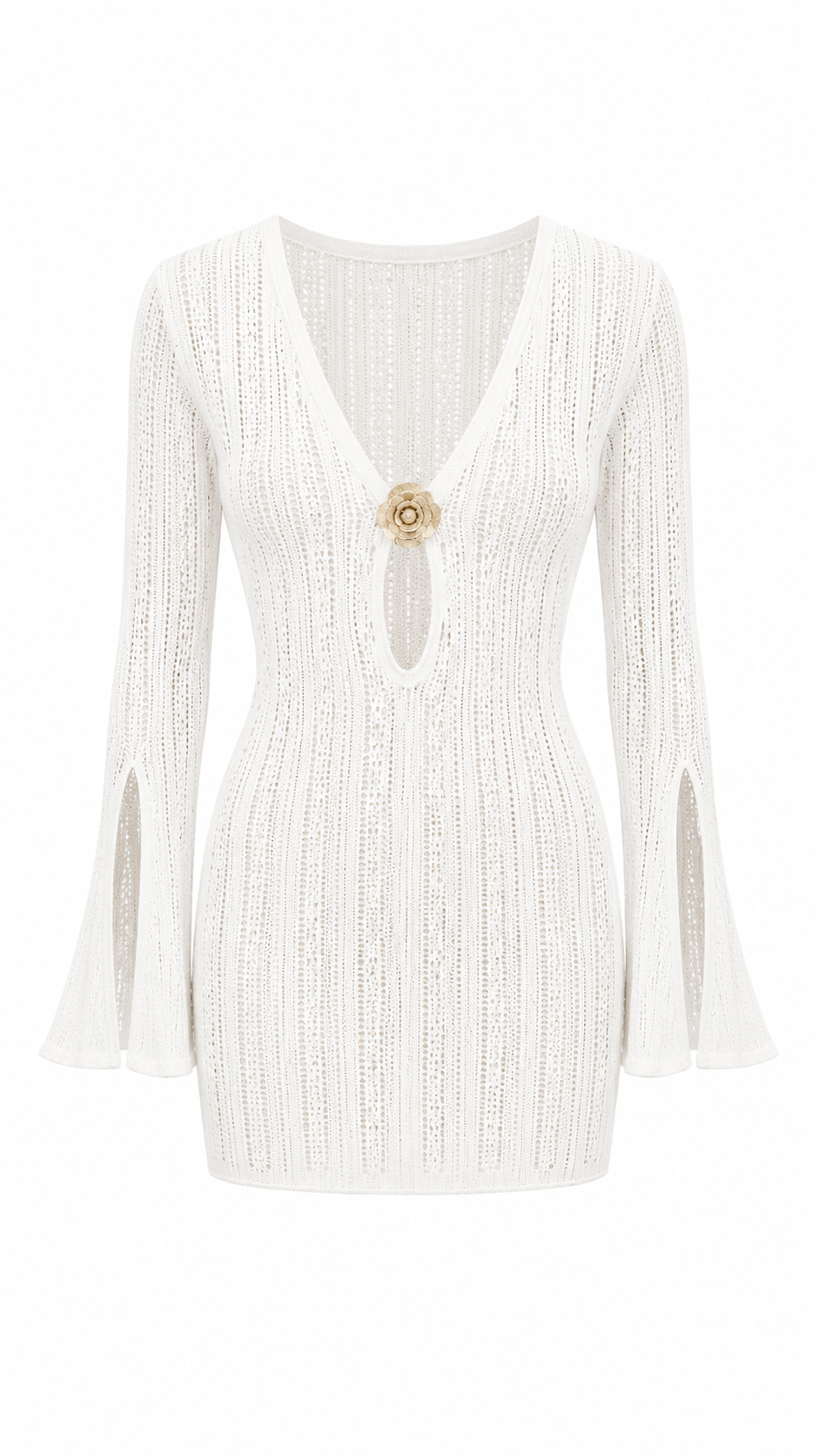 Beyaz Bodycon Mini Elbise