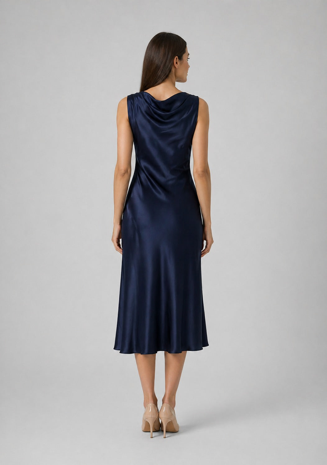 Lacivert Slip Elbise