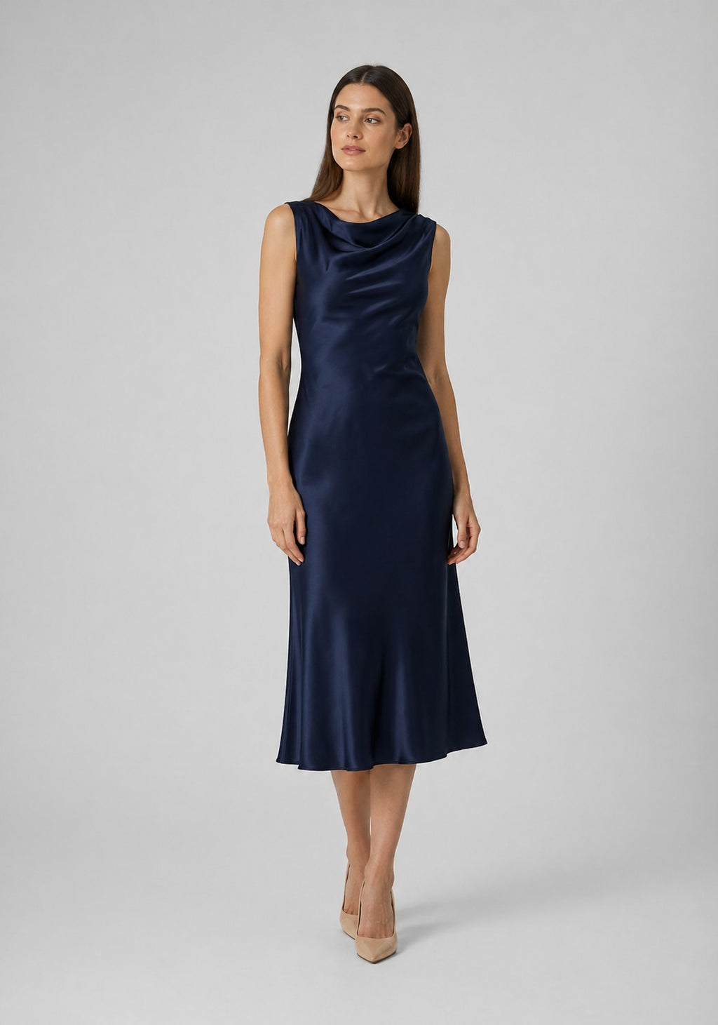 Lacivert Slip Elbise