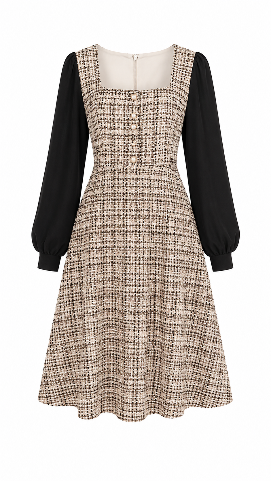 Fit & Flare Elbise Karpuz Kollu