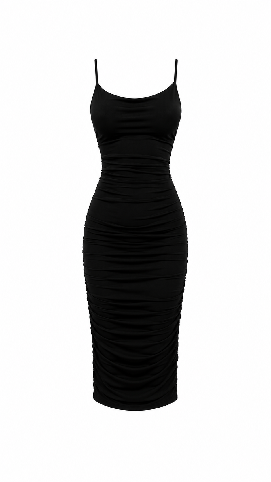 Siyah Bodycon Midi Elbise