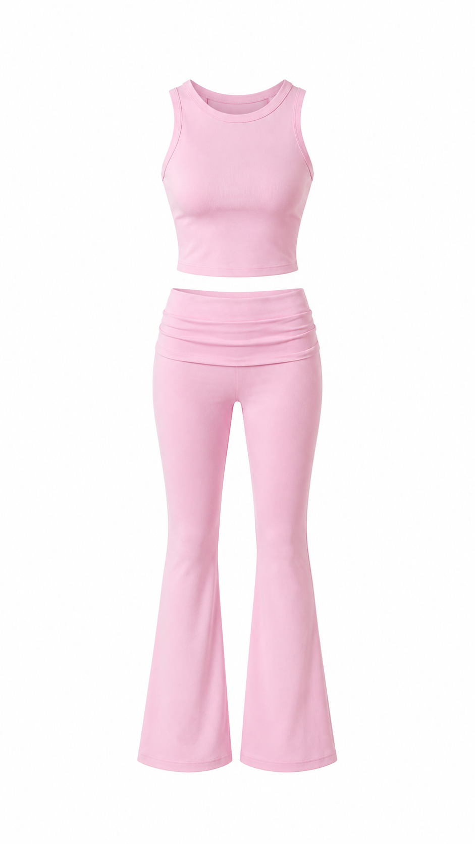 Pink Fit Crop Takım