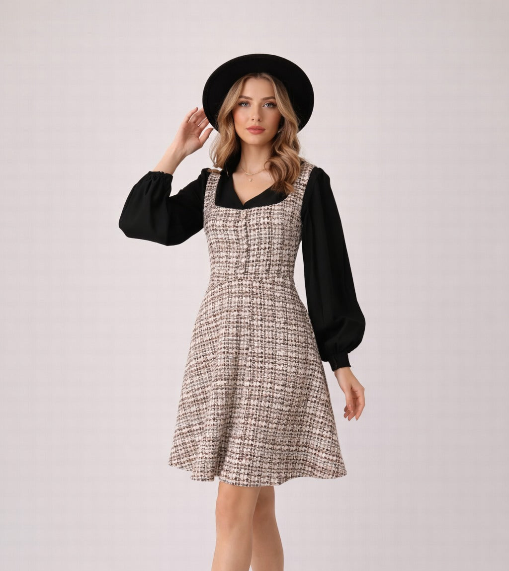 Fit & Flare Elbise Karpuz Kollu