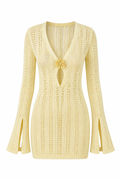 Sarı Bodycon Mini Elbise