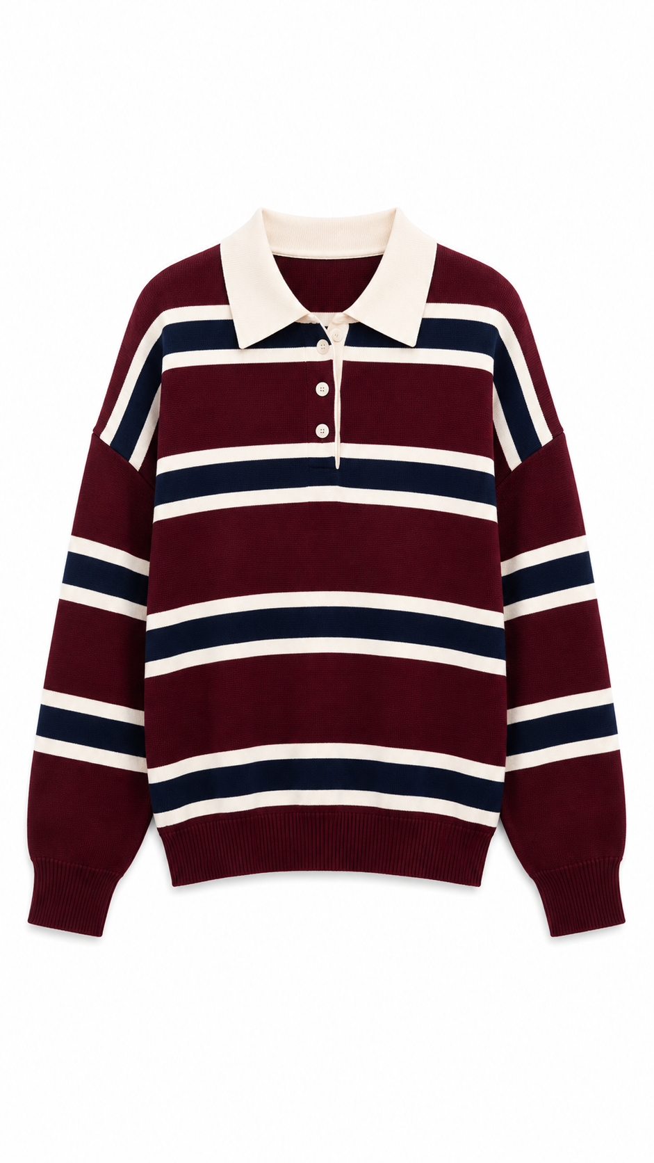 Bordo Polo Yaka Kazak