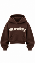 Kahverengi Kapüşonlu Sweatshirt