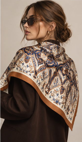 Paisley Desenli İpek Eşarp